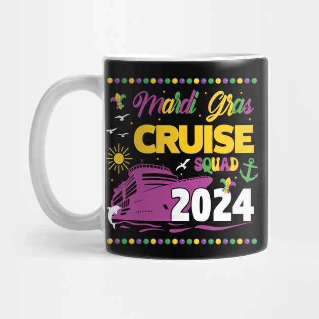 Mardi Gras Cruise Squad 2024 Matching Group Family Trip by JUST PINK